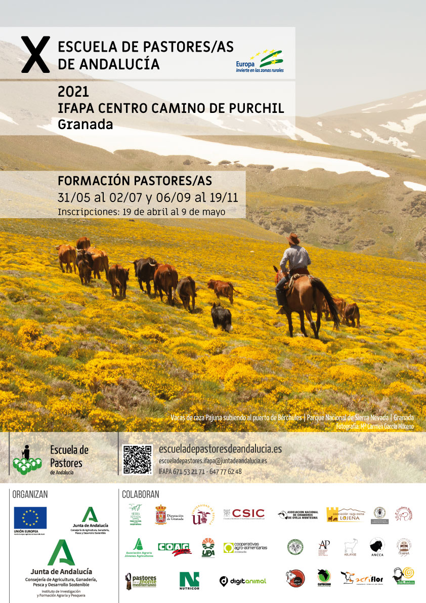 Cartel Escuela de Pastores de Andalucía 2021